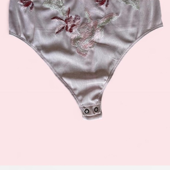 Express Floral Mesh Thong Bodysuit | Small | EUC | Fairycore - Picture 6 of 11